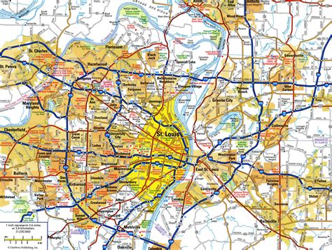 Detailed Road Map of St. Louis County .